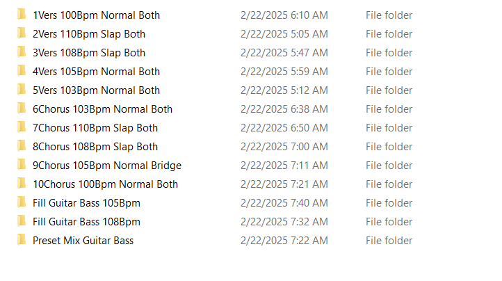 فایل های پکیج گیتار بیس 2025 ریتم 6.8 بستکی